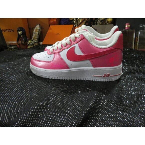 Nike Air Force 1 2007 Custom Barbie Limited Edition Pink & White Sneakers sz 6.5